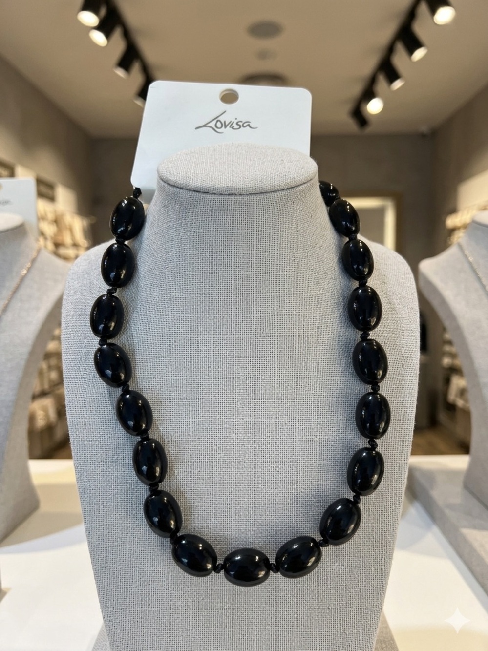 🌸 Black Beaded Statement Necklace 🌸